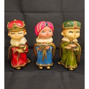 Vintage Kurt Adler Christmas 3 Kings Wise Men Nativity Figurines